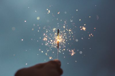 photo of a sparkler firework.